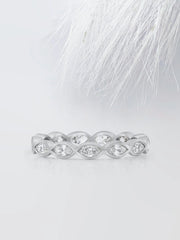 Bezel Set Marquise Cut Moissanite Eternity Diamond Wedding Band Mapple Gems